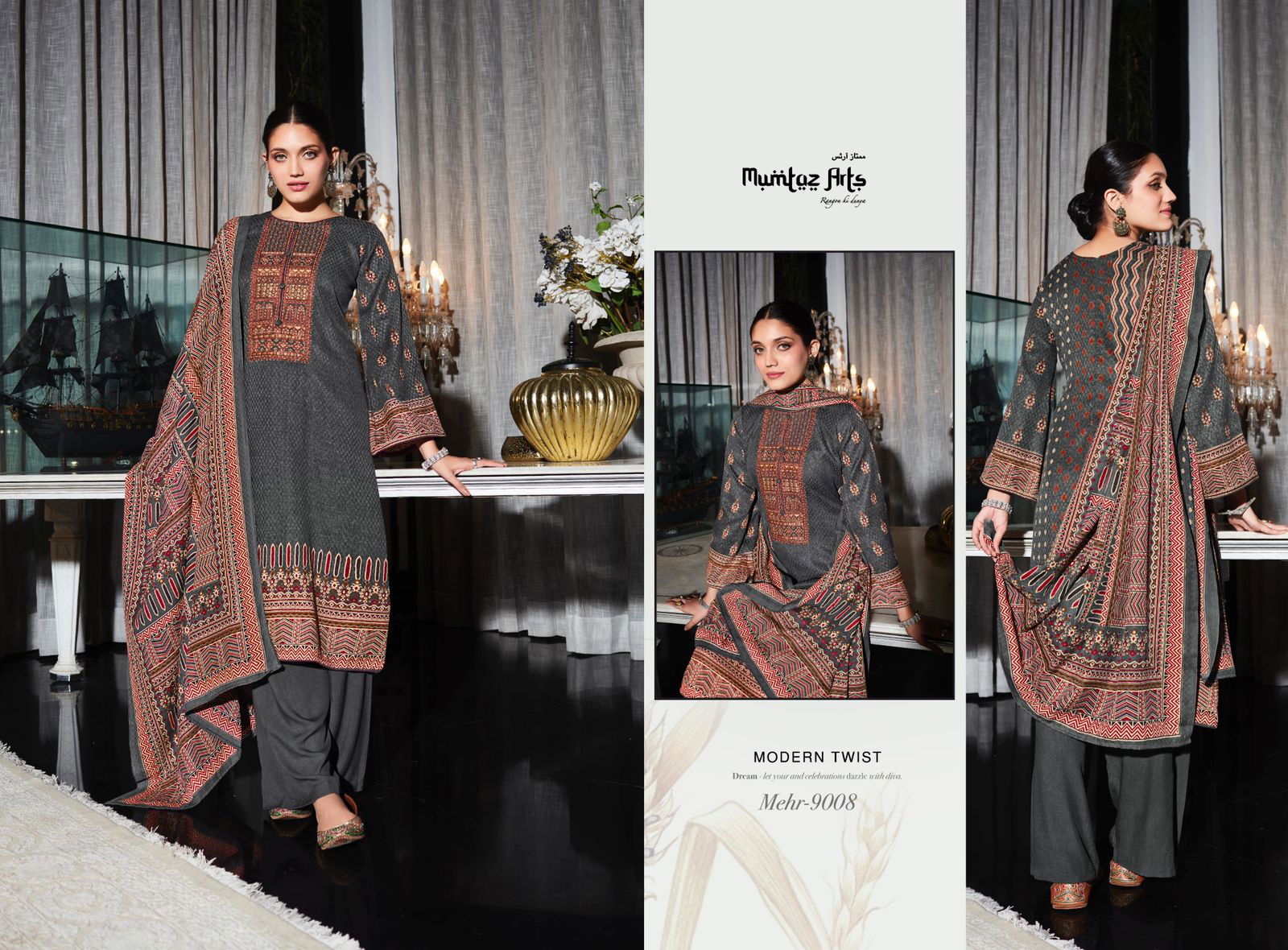 Mumtaz Mehr Pashmina Casual Wear Wholesale Dress Material Collection